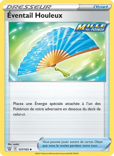 Carte Pokémon Éventail Houleux 127/163, extension Styles de combat