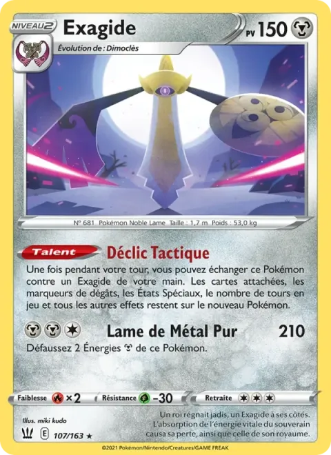 Carte Pokémon Exagide 107/163, extension Styles de combat