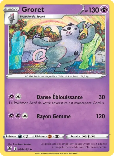 Carte Pokémon Groret 056/163, extension Styles de combat