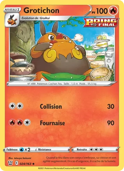Carte Pokémon Grotichon 024/163, extension Styles de combat