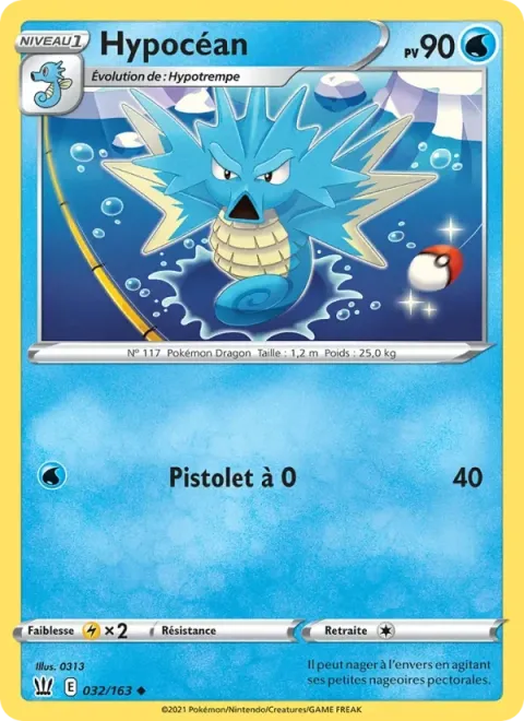 Carte Pokémon Hypocéan 032/163, extension Styles de combat
