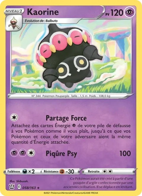Carte Pokémon Kaorine 058/163, extension Styles de combat