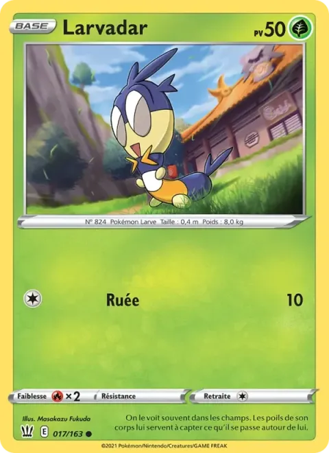 Carte Pokémon Larvadar 017/163, extension Styles de combat