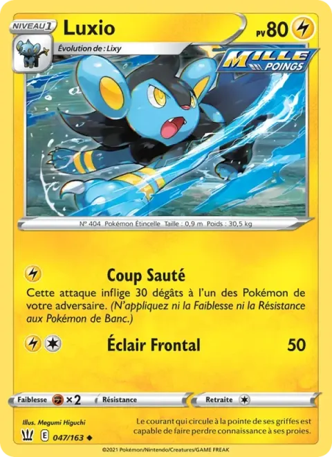 Carte Pokémon Luxio 047/163, extension Styles de combat
