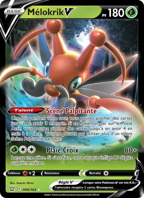 Carte Pokémon Mélokrik V 006/163, extension Styles de combat