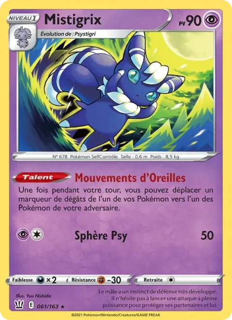 Carte Pokémon Mistigrix 061/163, extension Styles de combat