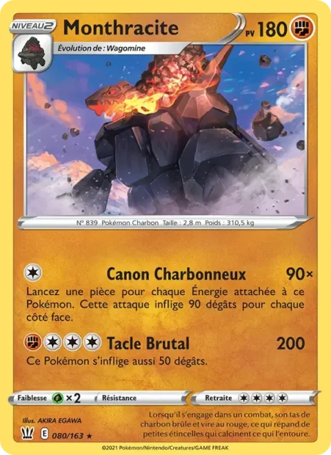 Carte Pokémon Monthracite 080/163, extension Styles de combat