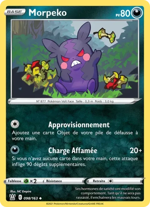 Carte Pokémon Morpeko 098/163, extension Styles de combat