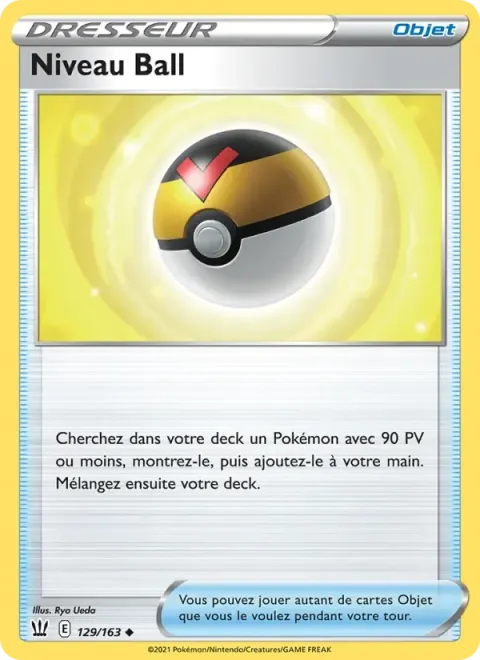 Carte Pokémon Niveau Ball 129/163, extension Styles de combat