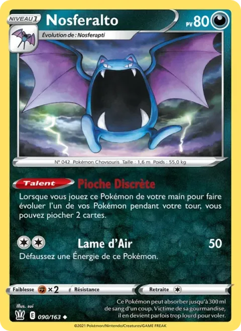 Carte Pokémon Nosferalto 090/163, extension Styles de combat