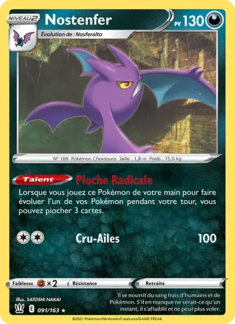 Carte Pokémon Nostenfer 091/163, extension Styles de combat