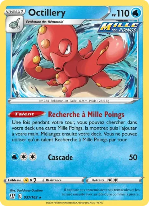 Carte Pokémon Octillery 037/163, extension Styles de combat