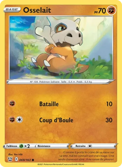 Carte Pokémon Osselait 069/163, extension Styles de combat