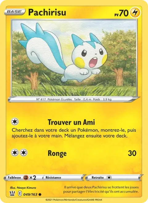 Carte Pokémon Pachirisu 049/163, extension Styles de combat