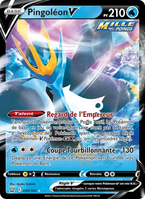 Carte Pokémon Pingoléon V 040/163, extension Styles de combat