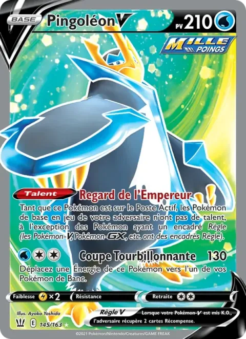 Carte Pokémon Pingoléon V 145/163, extension Styles de combat