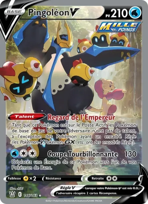 Carte Pokémon Pingoléon V 146/163, extension Styles de combat