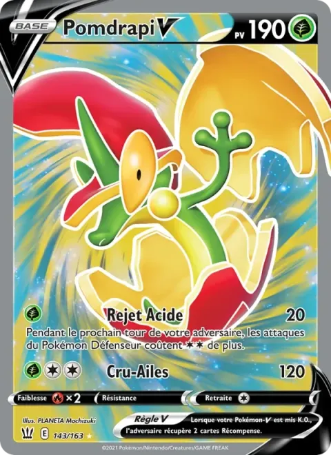 Carte Pokémon Pomdrapi V 143/163, extension Styles de combat