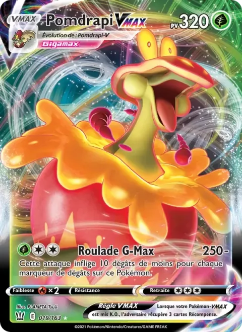 Carte Pokémon Pomdrapi VMAX 019/163, extension Styles de combat