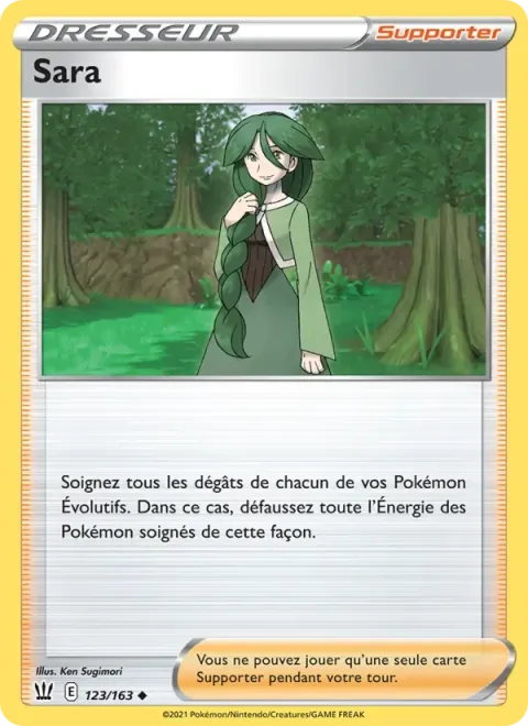 Carte Pokémon Sara 123/163, extension Styles de combat