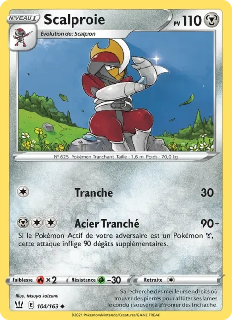 Carte Pokémon Scalproie 104/163, extension Styles de combat