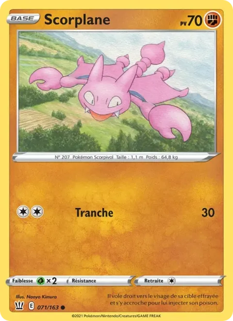 Carte Pokémon Scorplane 071/163, extension Styles de combat