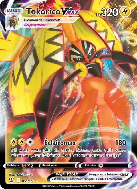 Carte Pokémon Tokorico VMAX 051/163, extension Styles de combat