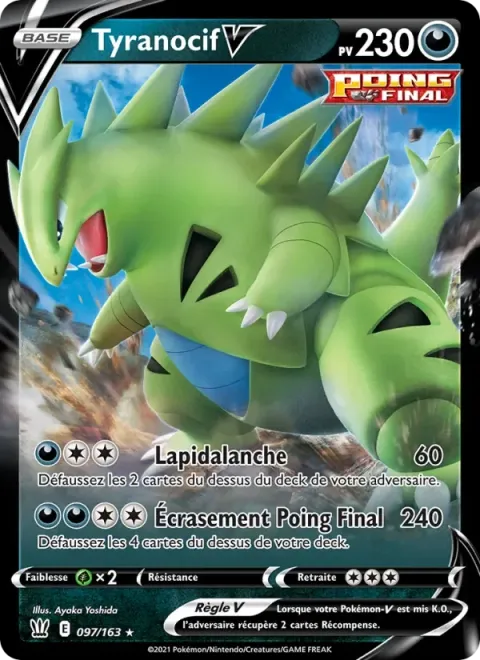 Carte Pokémon Tyranocif V 097/163, extension Styles de combat