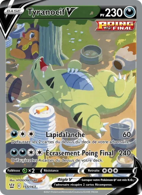 Carte Pokémon Tyranocif V 155/163, extension Styles de combat