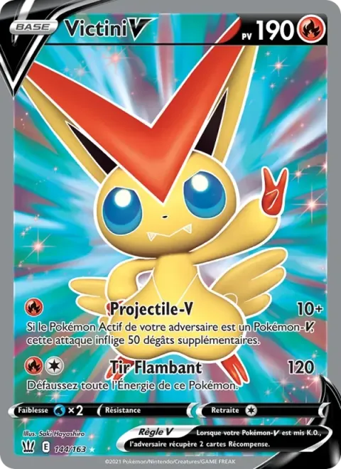 Carte Pokémon Victini V 144/163, extension Styles de combat