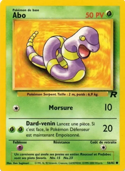 Carte Pokémon Abo 056/082, extension Team Rocket