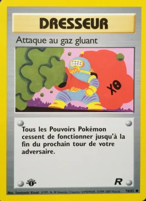 Carte Pokémon Attaque au gaz gluant 078/082, extension Team Rocket