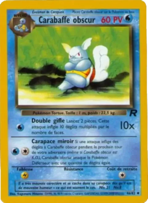 Carte Pokémon Carabaffe obscur 046/082, extension Team Rocket