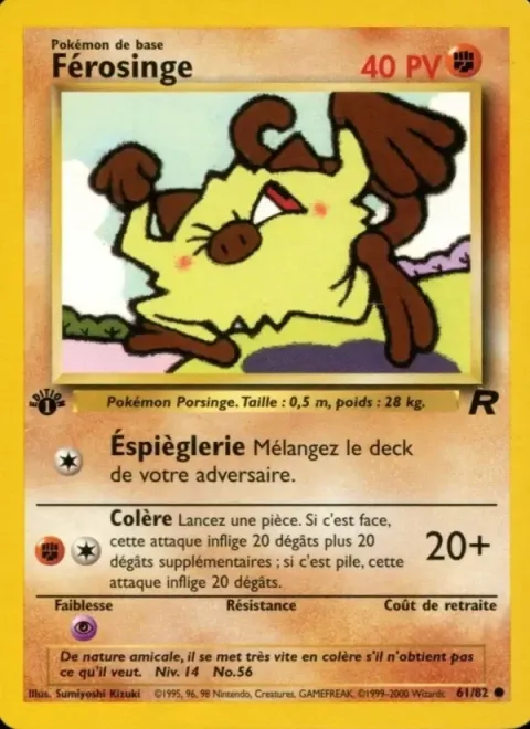 Carte Pokémon Férosinge 061/082, extension Team Rocket