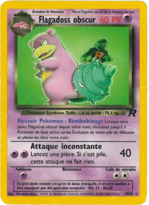 Carte Pokémon Flagadoss obscur 029/082, extension Team Rocket