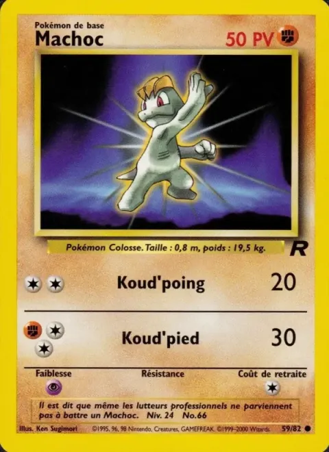 Carte Pokémon Machoc 059/082, extension Team Rocket