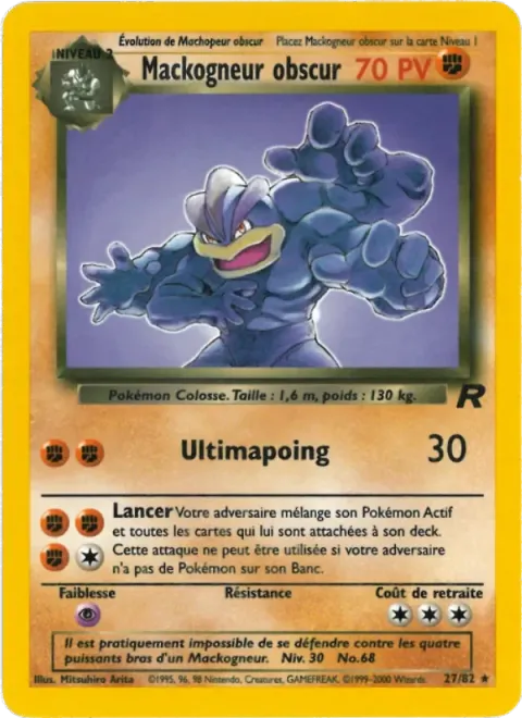 Carte Pokémon Mackogneur obscur 027/082, extension Team Rocket
