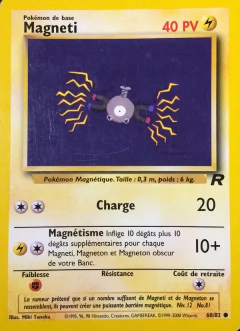 Carte Pokémon Magnéti 060/082, extension Team Rocket