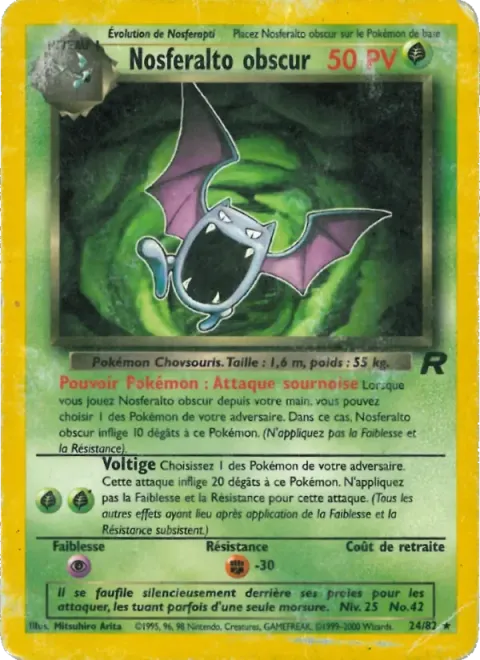 Carte Pokémon Nosferalto obscur 024/082, extension Team Rocket