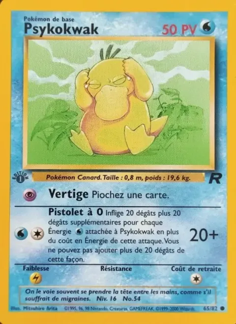 Carte Pokémon Psykokwak 065/082, extension Team Rocket