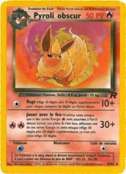 Carte Pokémon Pyroli obscur 035/082, extension Team Rocket