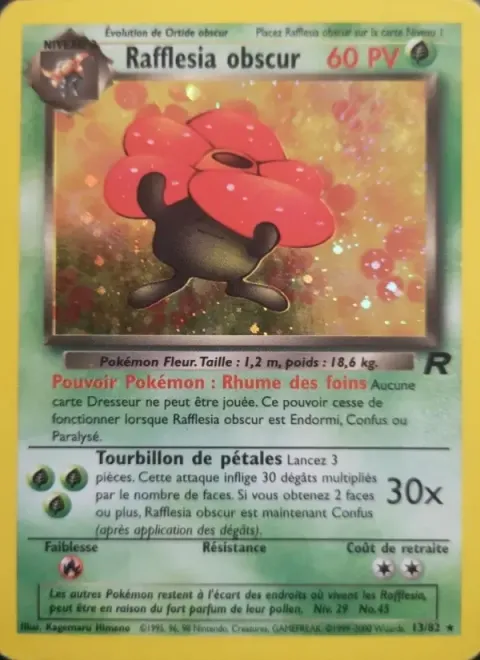 Carte Pokémon Rafflesia obscur 013/082, extension Team Rocket