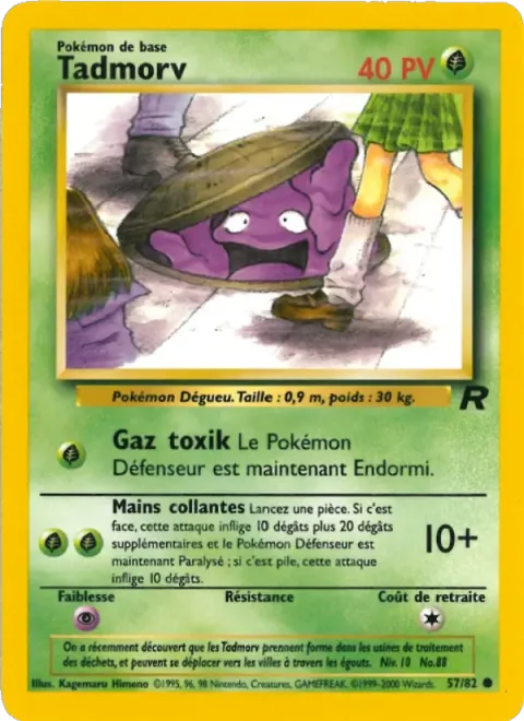 Carte Pokémon Tadmorv 057/082, extension Team Rocket