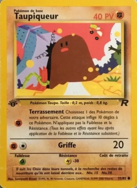 Carte Pokémon Taupiqueur 052/082, extension Team Rocket