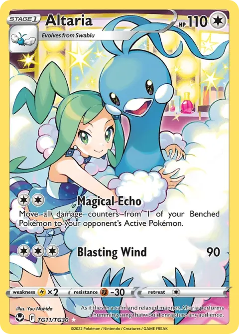 Carte Pokémon Altaria TG11/TG30, extension Tempête Argentée