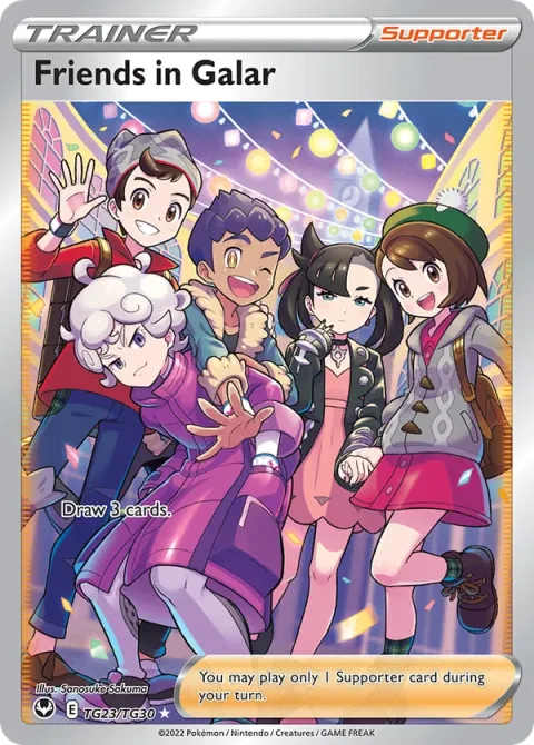 Carte Pokémon Amis de Galar TG23/TG30, extension Tempête Argentée