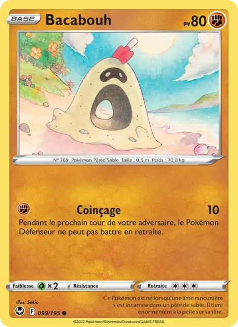 Carte Pokémon Bacabouh 099/195, extension Tempête Argentée