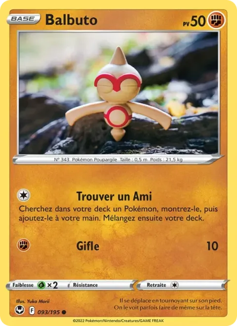 Carte Pokémon Balbuto 093/195, extension Tempête Argentée