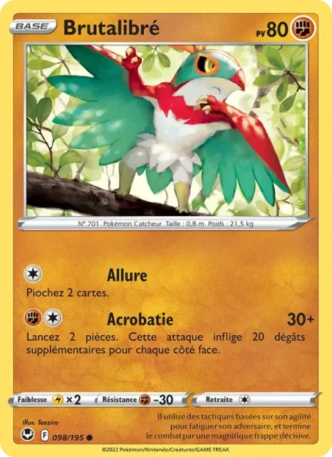 Carte Pokémon Brutalibré 098/195, extension Tempête Argentée