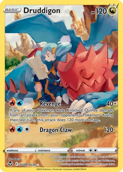 Carte Pokémon Drakkarmin TG09/TG30, extension Tempête Argentée